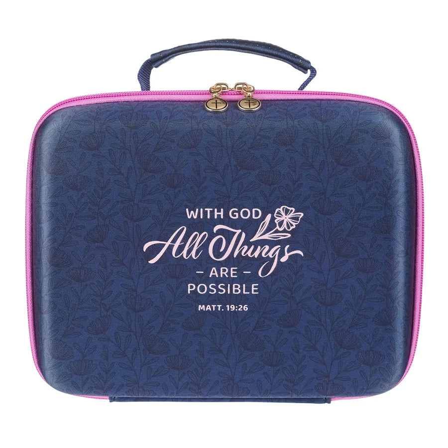 With God All Things Are Possible Hardcover Organizer Bible Case