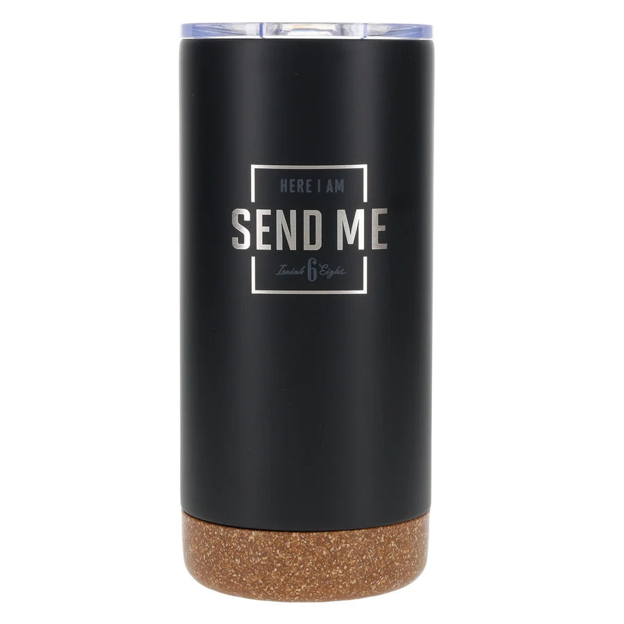 Travel Mug - Here I Am Send Me (Stainless Steel, Black)