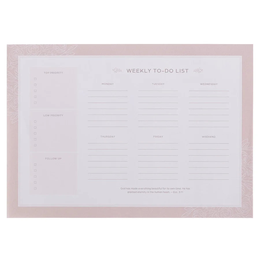 A4 Tear-Off Weekly To-Do List - Everything Beautiful