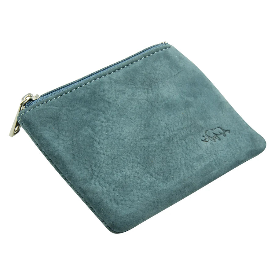 Genuine African Leather Midnight Blue Small Coin Purse