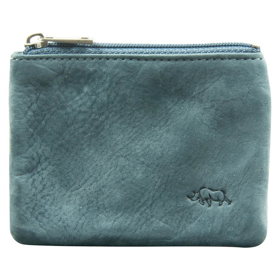 Genuine African Leather Midnight Blue Small Coin Purse