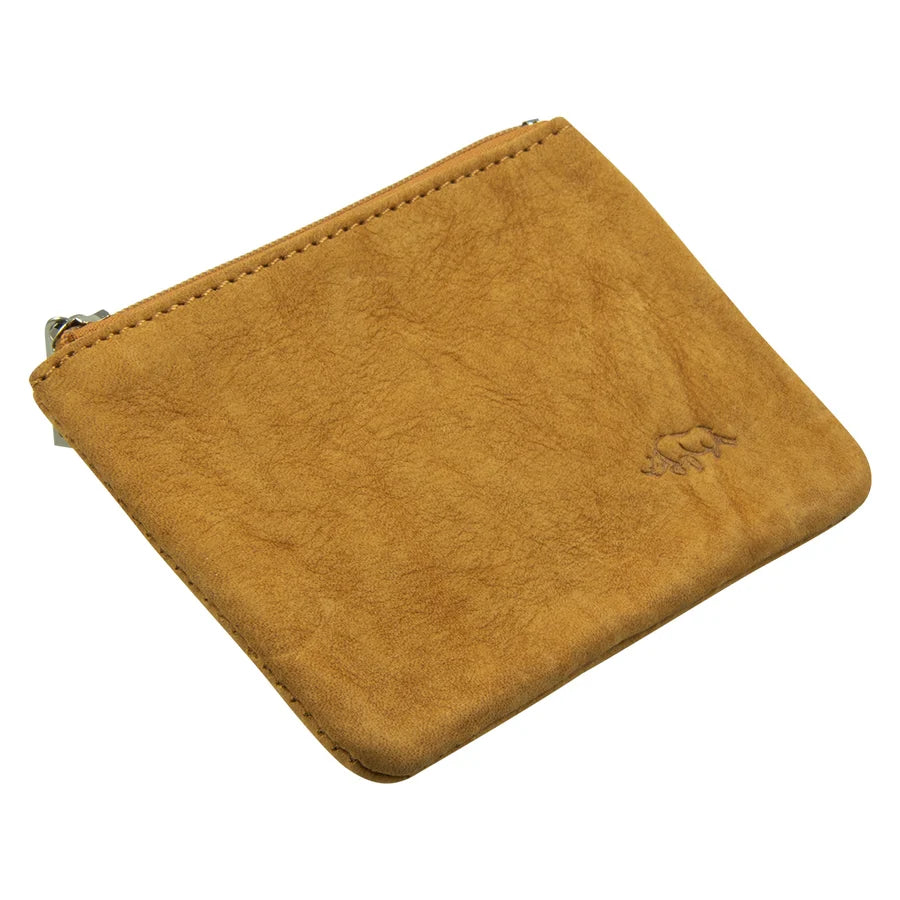 Genuine African Leather Tan Small Coin Purse