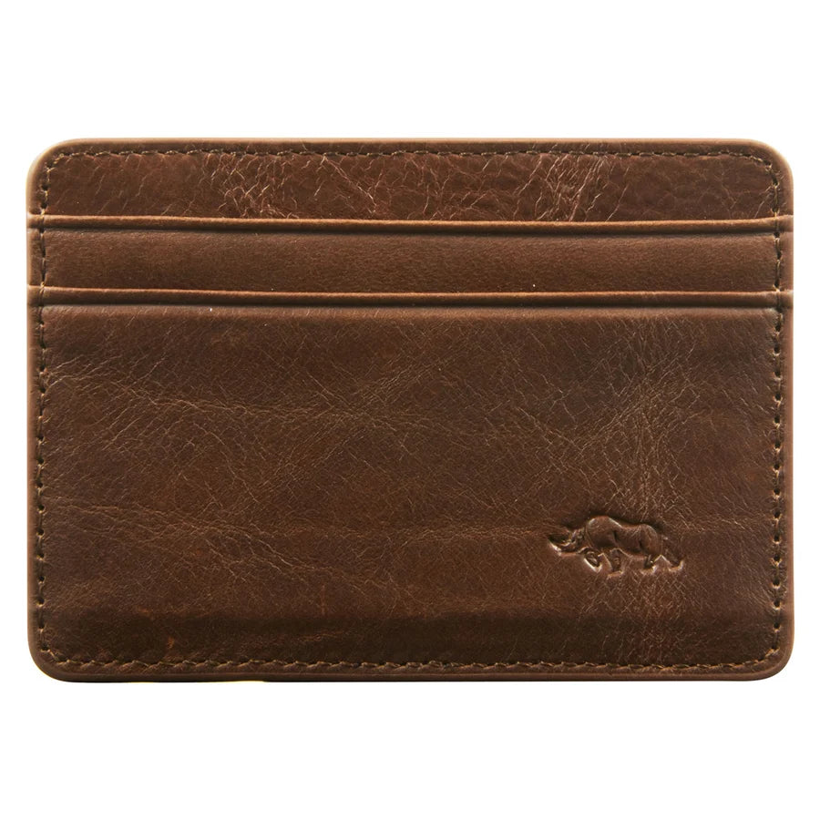 Genuine African Leather Brown Card And ID Holder