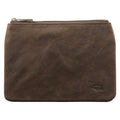 Genuine African Leather Medium Dark Brown Coin Purse