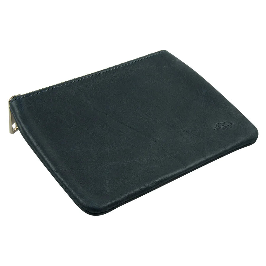 Genuine African Leather Medium Navy Coin Purse