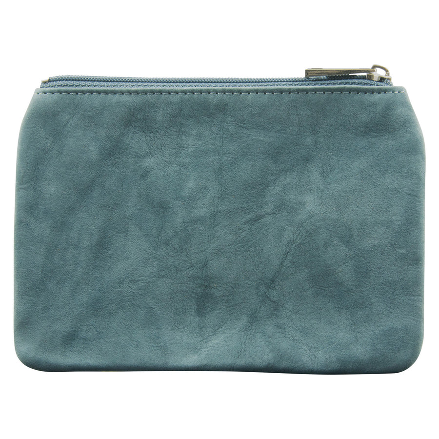 Genuine African Leather Medium Blue Coin Purse