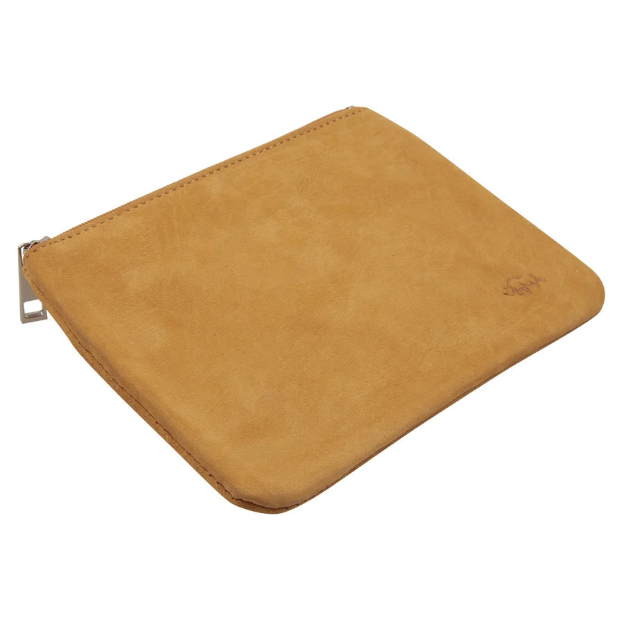 Genuine African Leather Medium Tan Coin Purse