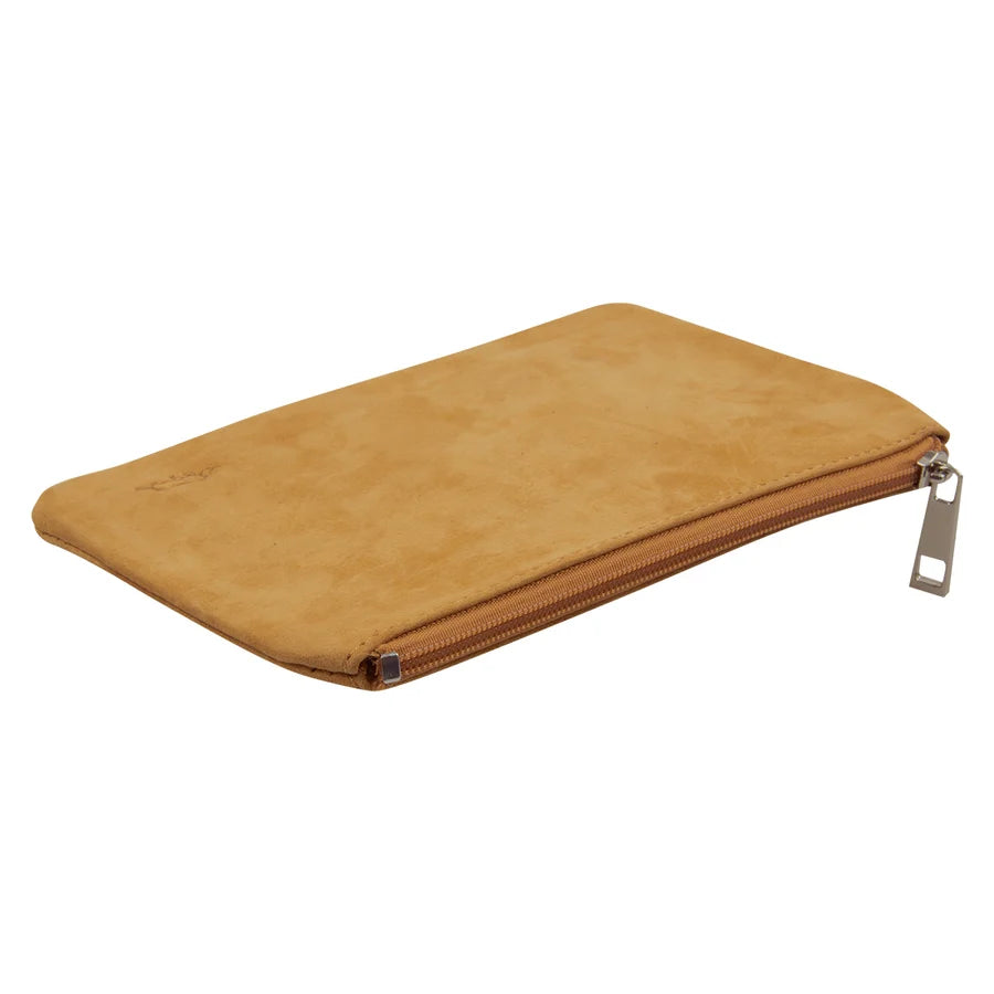 Genuine African Leather Medium Tan Coin Purse