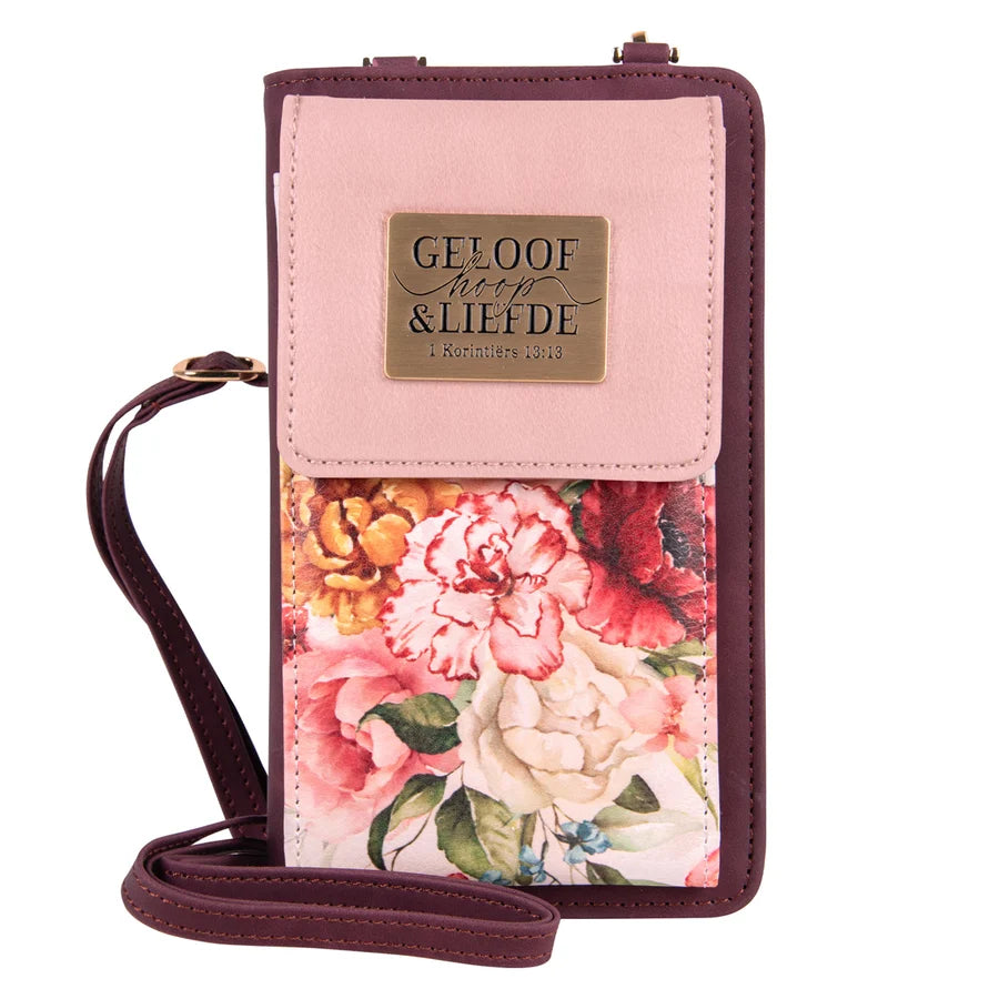 Geloof Hoop en Liefde Afrikaans Faux Leather Women's Wallet