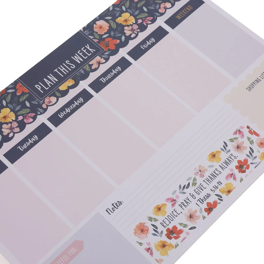 A3 Weekly Desk Planner - Rejoice, Pray and Give Thanks Always