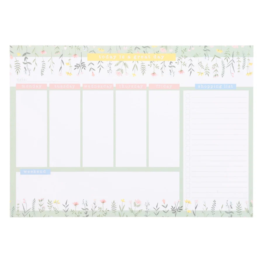 A4 Weekly Desk Planner - Today Is a Great Day