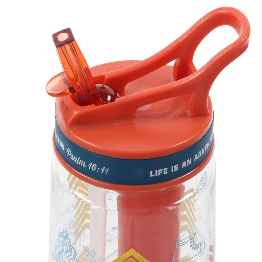 Life Is an Adventure with Jesus Plastic Water Bottle
