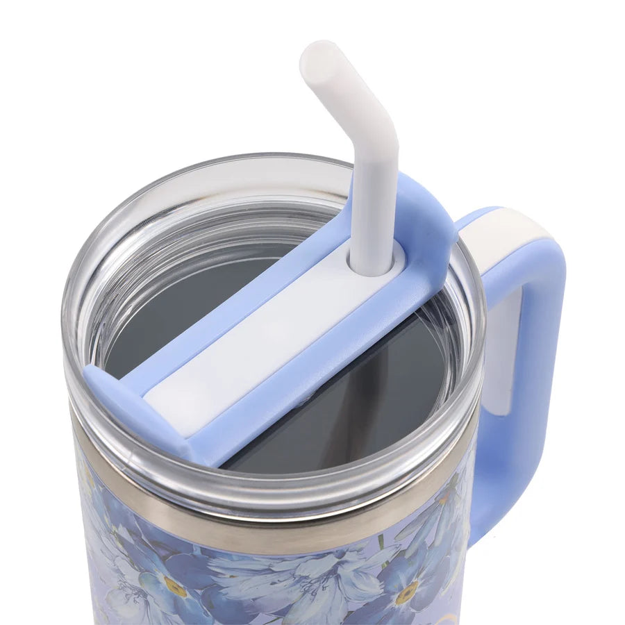 Travel Mug - Pray to Him (Stainless Steel, Large, Handle & Straw)