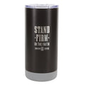 Travel Mug - Stand Firm in the Faith (Stainless Steel, Brown)