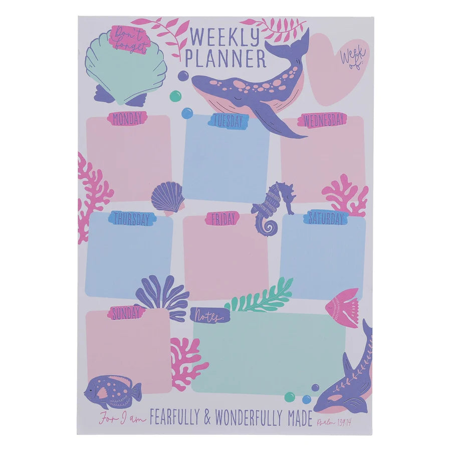 A4 Weekly Desk Planner - For I Am Fearfully and Wonderfully Made