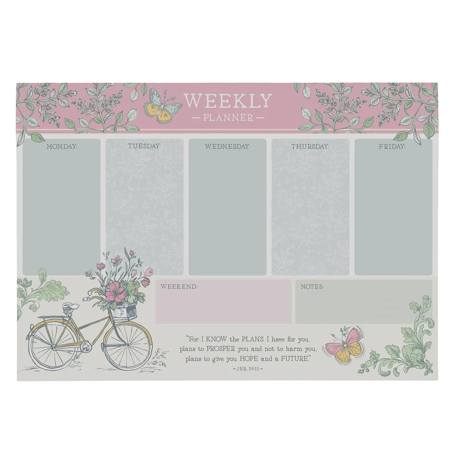A4 Weekly Desk Planner - For I Know the Plans