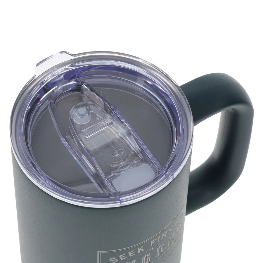 Travel Mug - Seek First the Kingdom of God (Stainless Steel, Camp Style)