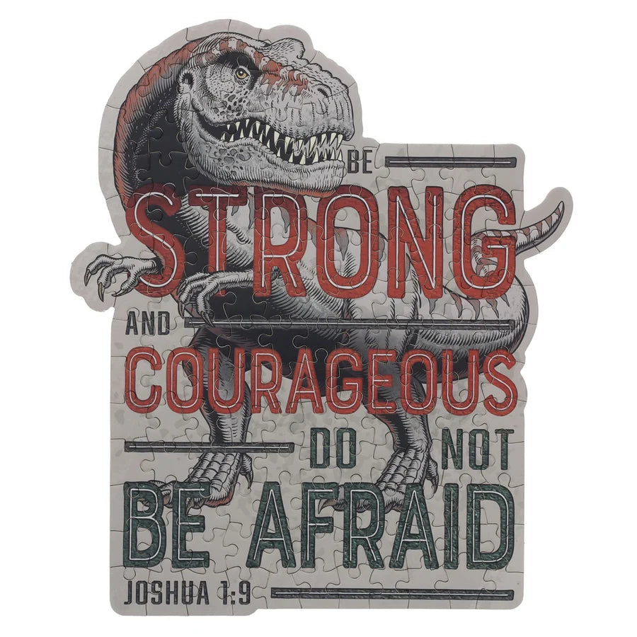 Be Strong and Courageous, Do Not Be Afraid 140-Piece Mini Cardboard Puzzle