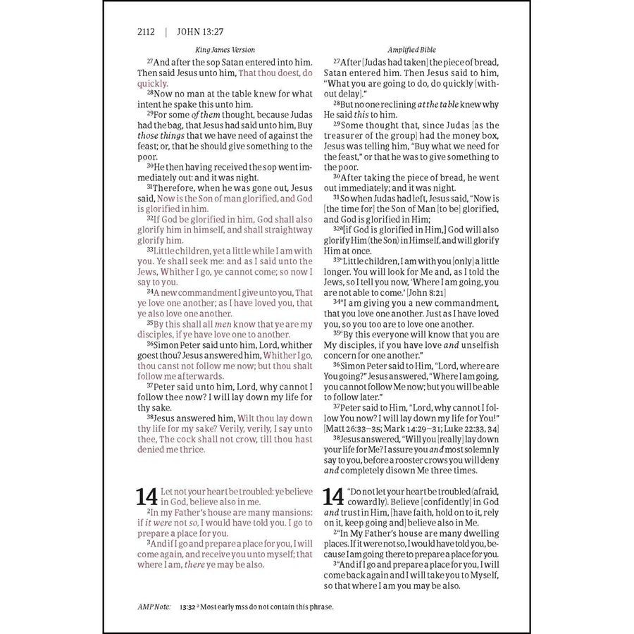 KJV / Amplified Parallel Bible Large Print Red Letter Edition (Hardcover)