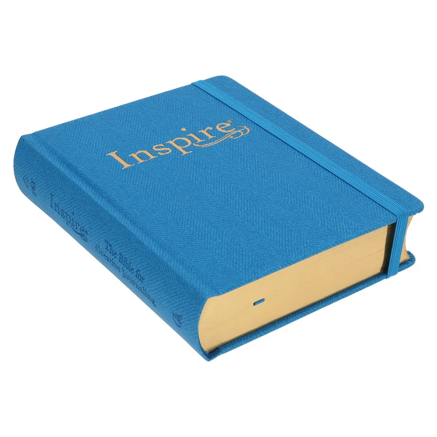 NLT Blue Faux Leather Hardcover Inspire Bible
