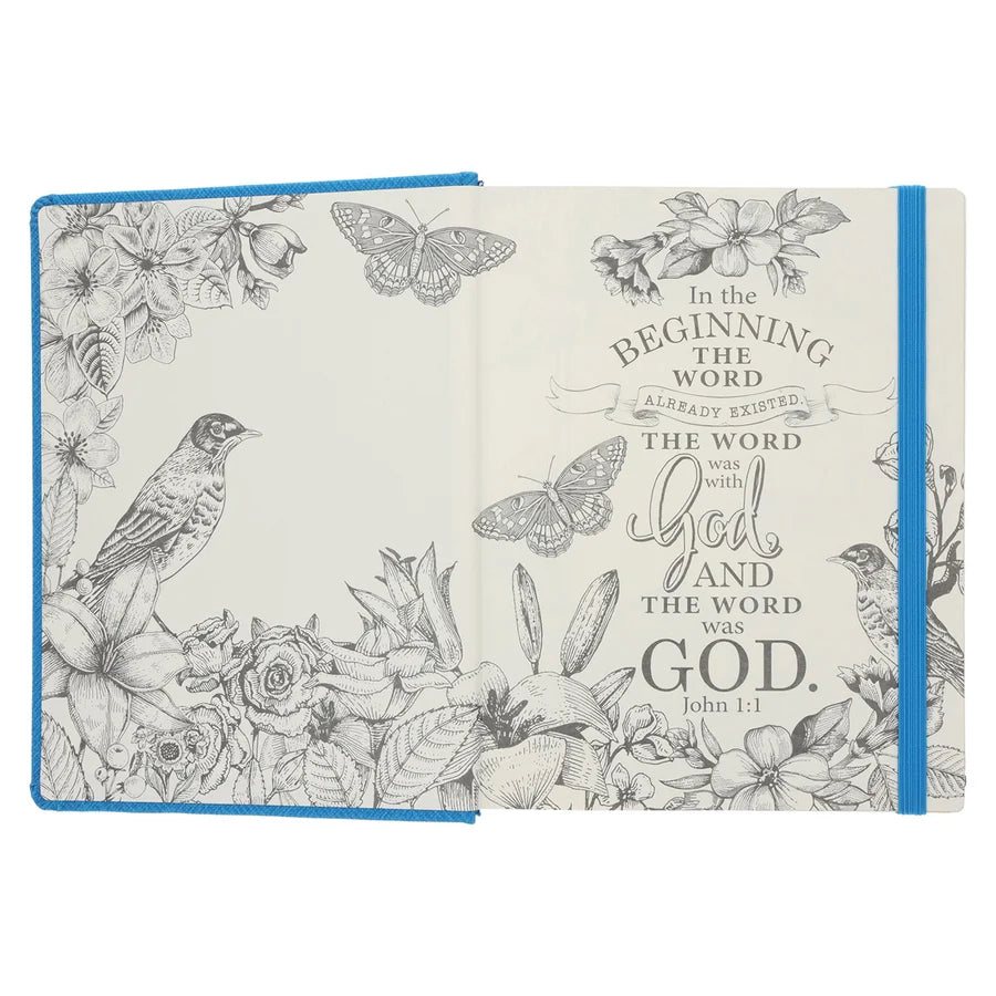 NLT Blue Faux Leather Hardcover Inspire Bible