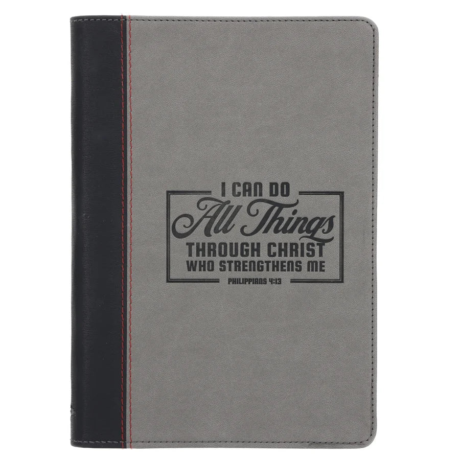 I Can Do All Things Slimline Faux Leather Journal
