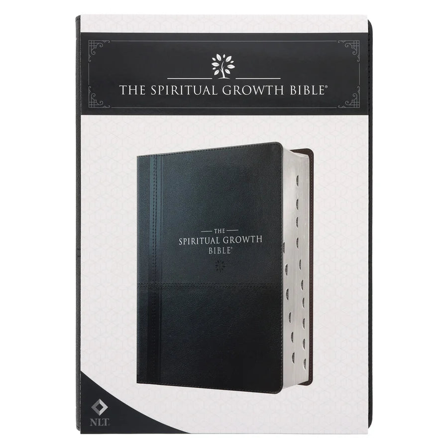 NLT Black Faux Leather Spiritual Growth Bible