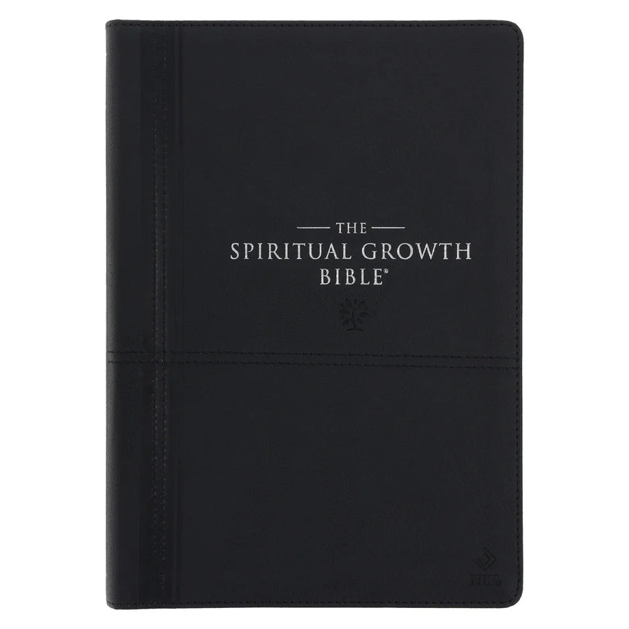NLT Black Faux Leather Spiritual Growth Bible