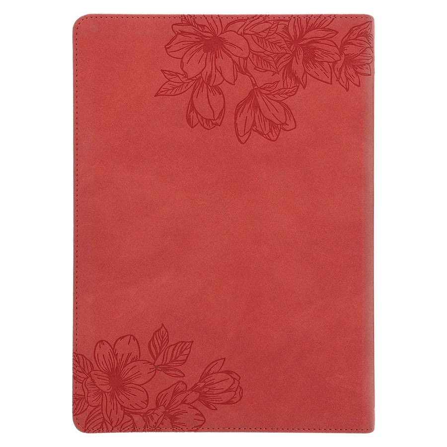 NLT Coral Faux Leather Spiritual Growth Bible