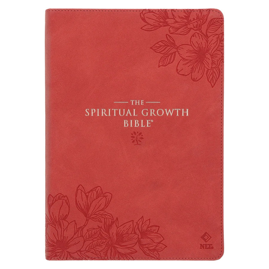 NLT Coral Faux Leather Spiritual Growth Bible