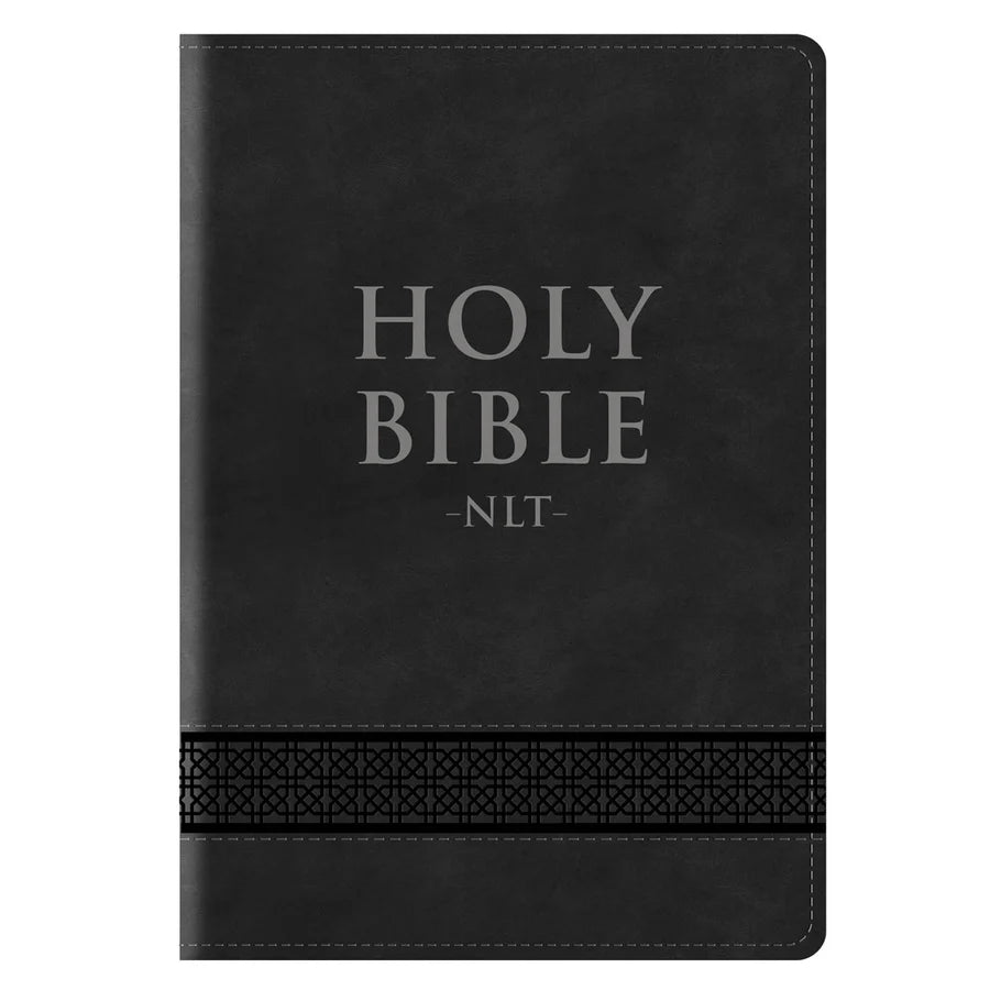 NLT Black Faux Leather Compact Bible
