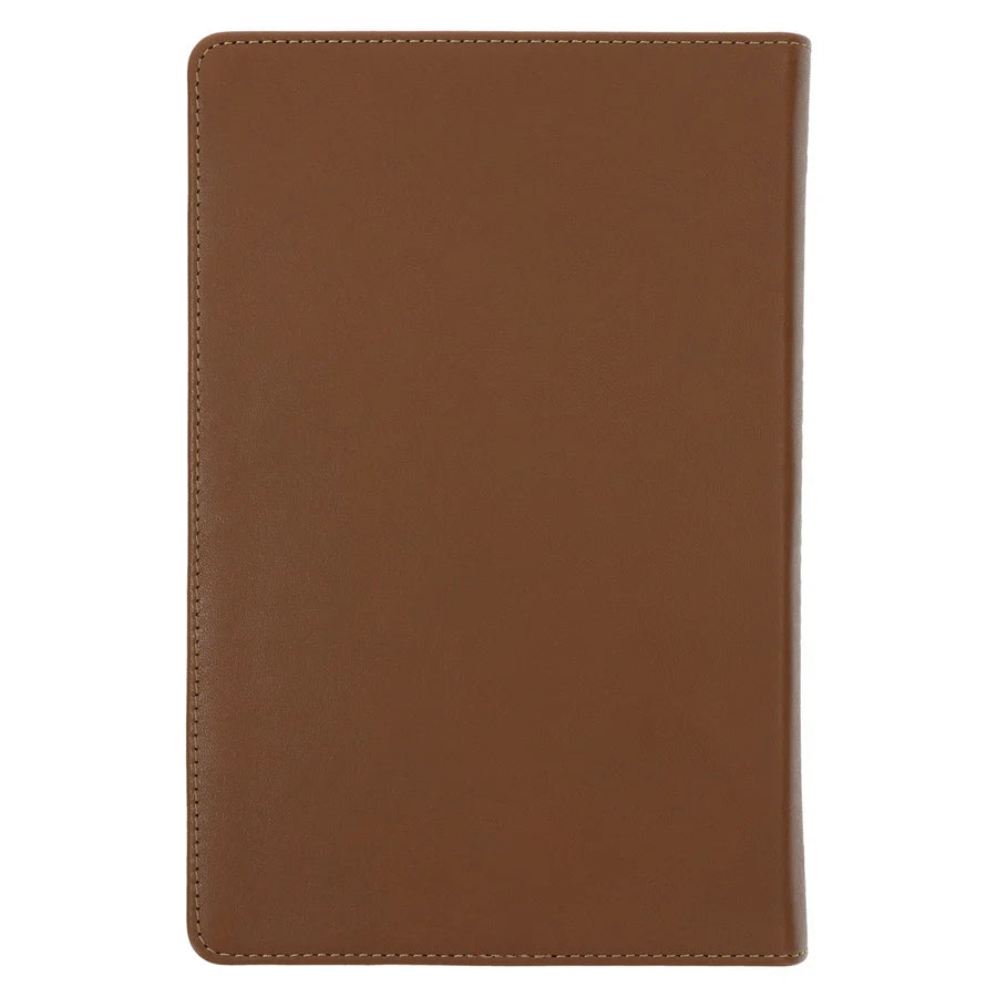 NLT Tan Genuine Leather Flexcover Standard Bible with Indexing Tabs