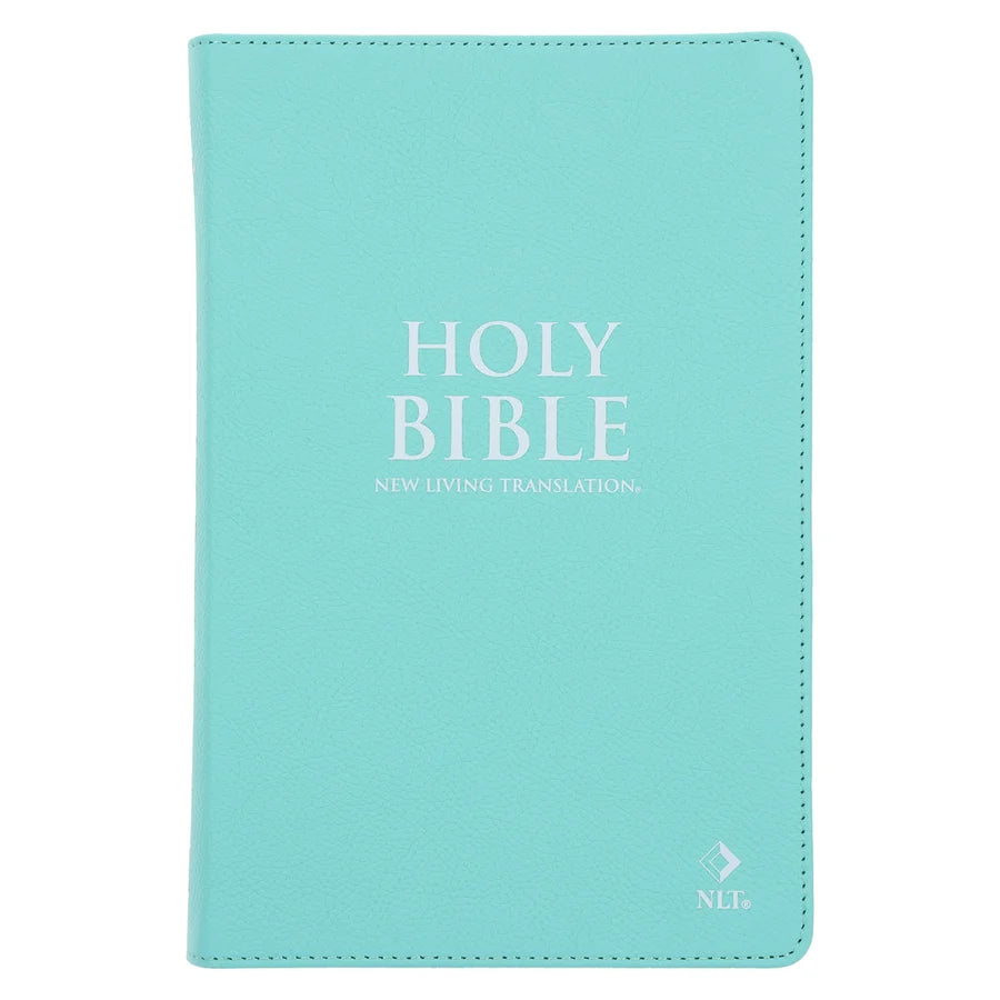 NLT Aquamarine Genuine Leather Flexcover Standard Bible