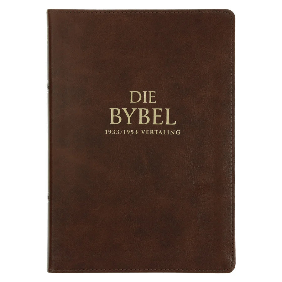 Afrikaans 1933/1953 Vertaling Bruin Kunsleer Bybel Grootdruk