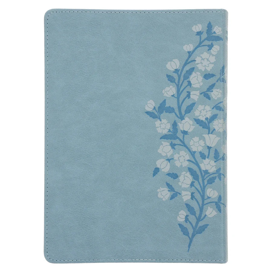 Afrikaans 1933/1953 Vertaling Ligblou met Blomme Kunsleer Bybel Grootdruk