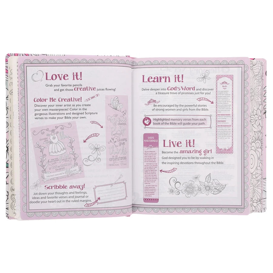 ESV Pink Coloring Hardcover My Creative Bible for Girls