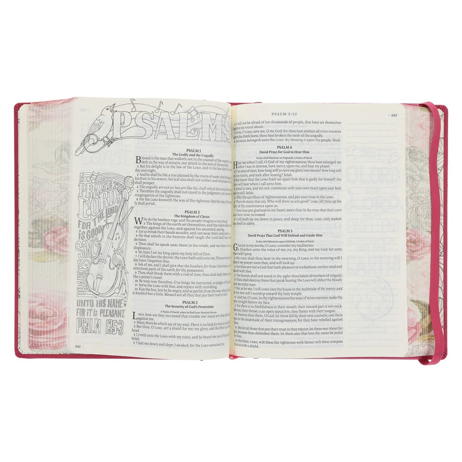 KJV Pink Faux Leather Hardcover My Creative Bible