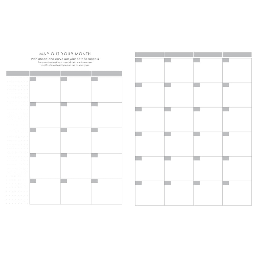 Baxter Undated Planner A4 Grey (Durable Synthetic Fibre Flexcover)