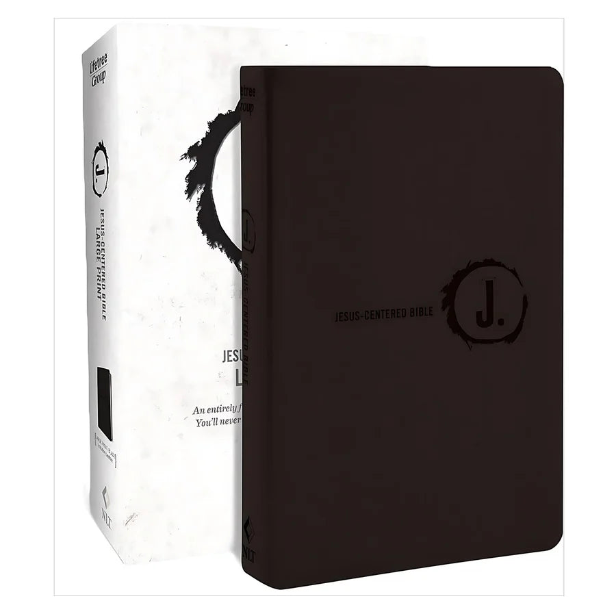 NLT Black Imitation Leather Jesus-Centered Bible Large Print