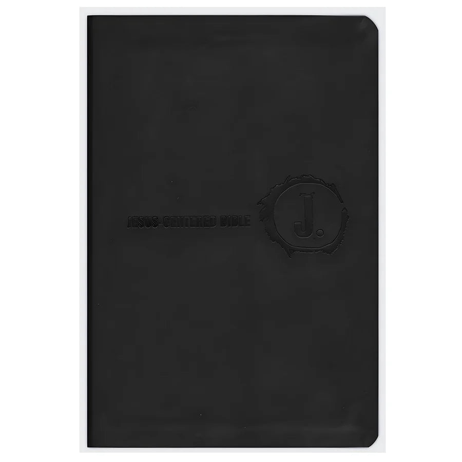 NLT Black Imitation Leather Jesus-Centered Bible Large Print