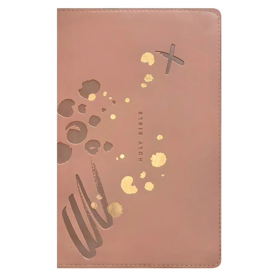 NLT Brushed Pink Imitation Leather Filament Thinline Reference Bible