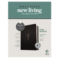 NLT Black Cross Hardcover Filament Wide Margin Bible Indexed