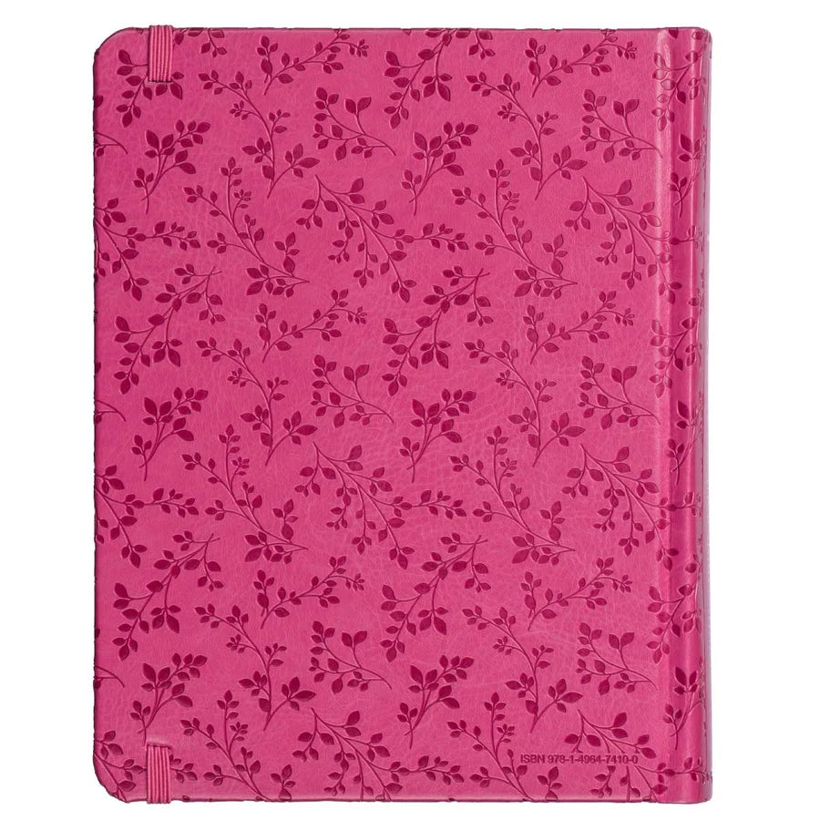 NLT Pink Peony Faux Leather Inspire Filament Bible