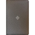 NLT Woven Cross Grey Imitation Leather Compact Filament Zipper Bible Giant Print