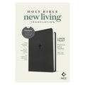 NLT Black Cross Imitation Leather Filament Premium Value Thinline Bible Large Print