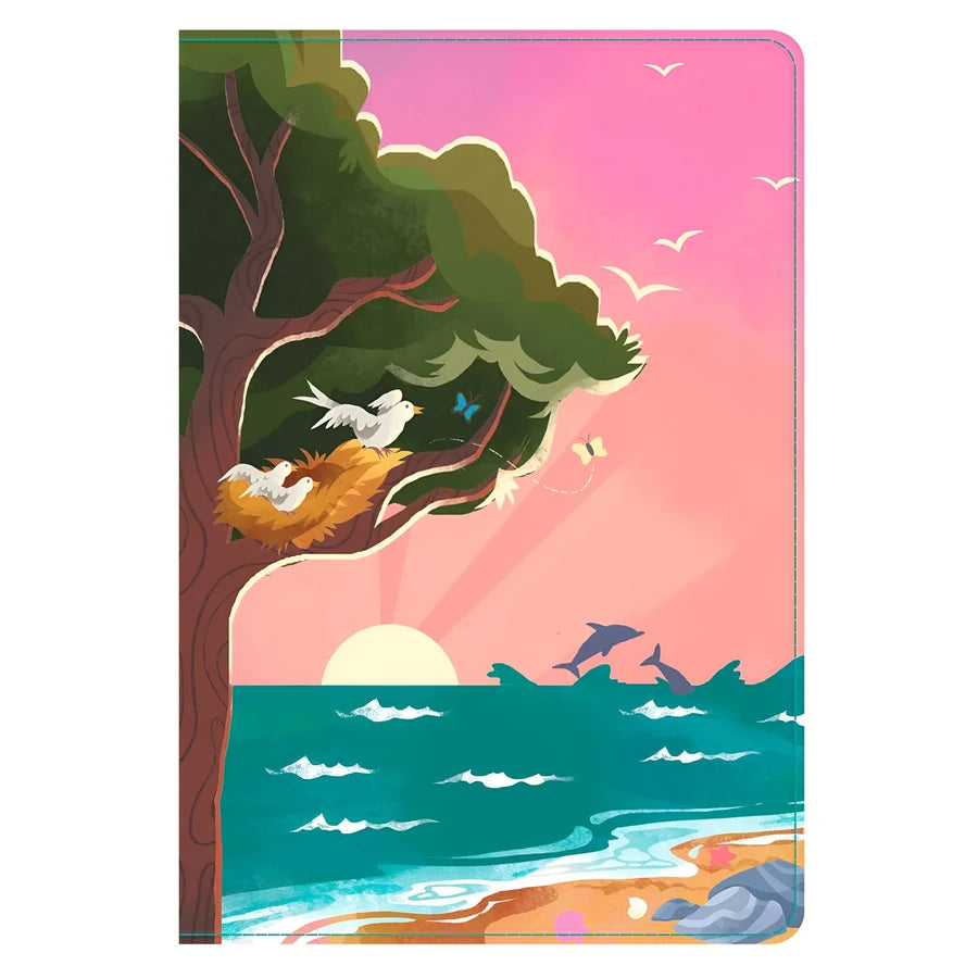 NLT Beach Sunrise Imitation Leather Go Bible for Kids