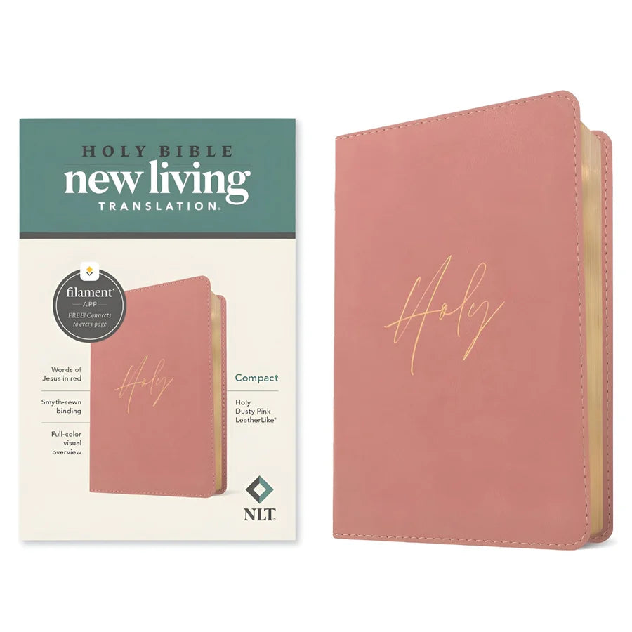 NLT Dusty Pink Imitation LeatherLike Filament Compact Holy Bible