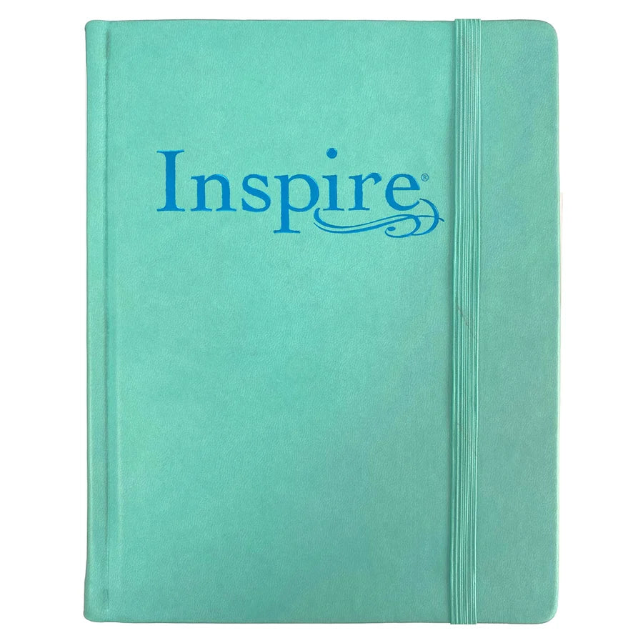 NLT Aquamarine Hardcover Faux Leather Inspire Filament-Enabled Bible