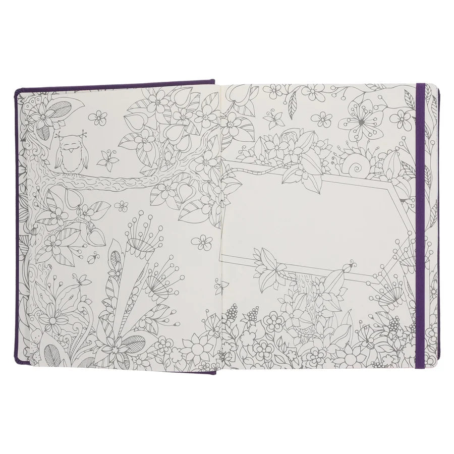NLT Purple Faux Leather Hardcover Inspire Praise Filament Bible Large Print