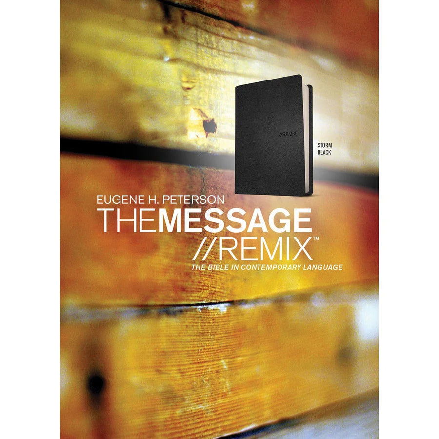 The Message // REMIX Black: The Bible In Contemporay Language (Imitation Leather)